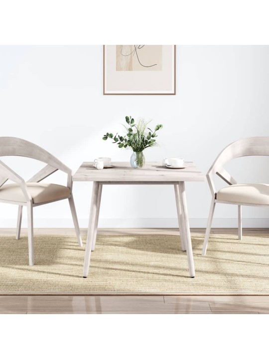 Pöytälevy valkoinen 70x70x2,5 cm täysi mänty neliö