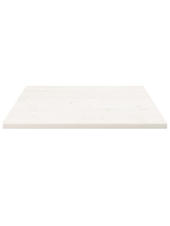 Pöytälevy valkoinen 70x70x2,5 cm täysi mänty neliö