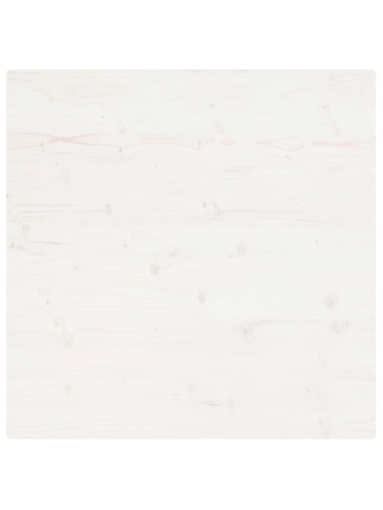 Pöytälevy valkoinen 70x70x2,5 cm täysi mänty neliö
