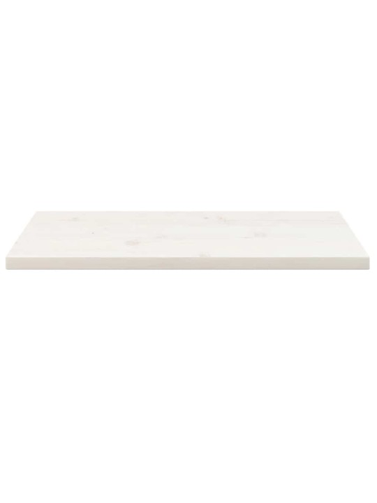 Pöytälevy valkoinen 80x40x2,5 cm täysi mänty suorakaide