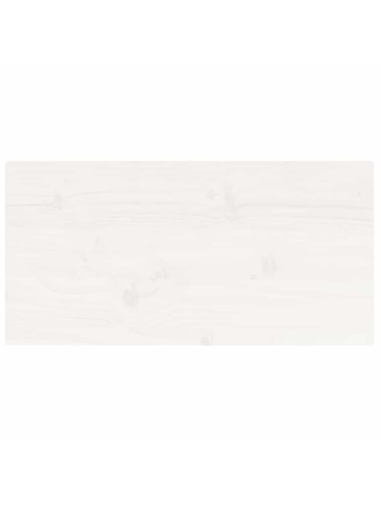 Pöytälevy valkoinen 80x40x2,5 cm täysi mänty suorakaide