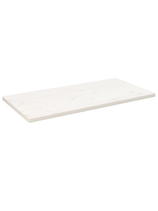 Pöytälevy valkoinen 110x55x2,5 cm täysi mänty suorakaide