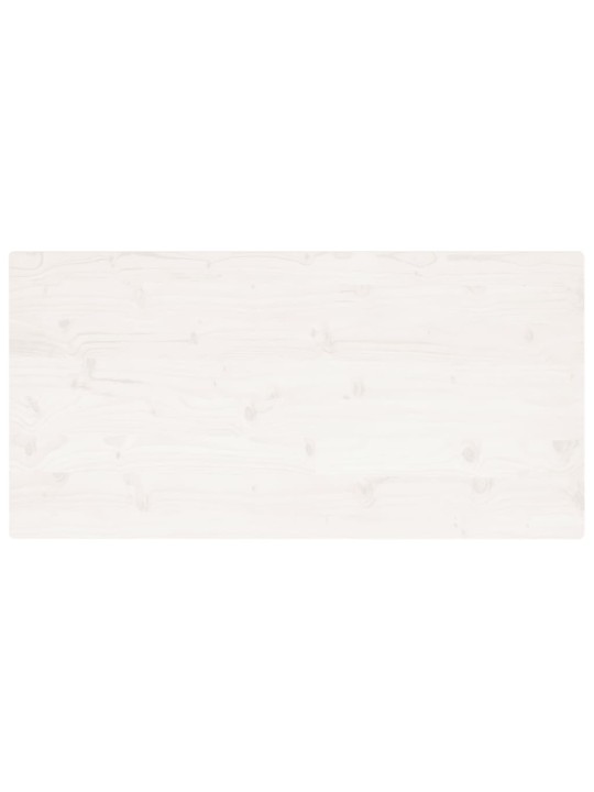 Pöytälevy valkoinen 110x55x2,5 cm täysi mänty suorakaide