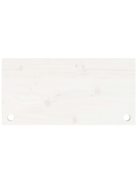 Pöytälevy valkoinen 80x40x2,5 cm täysi mänty