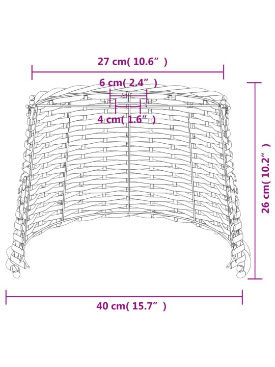 Kattovalaisimen varjostin ruskea Ø40x26 cm paju