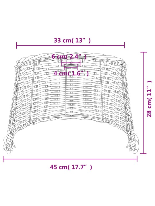 Kattovalaisimen varjostin ruskea Ø45x28 cm paju