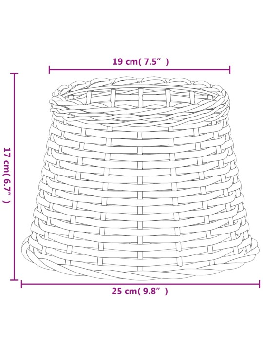 Lampunvarjostin ruskea Ø25x17 cm paju