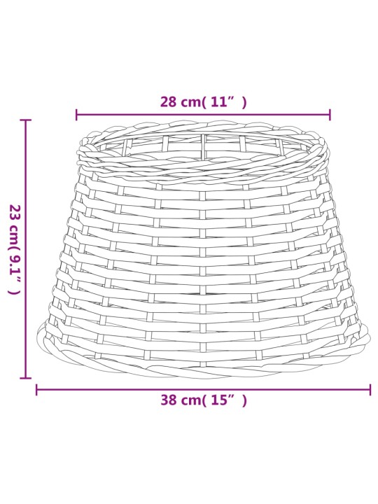 Lampunvarjostin ruskea Ø38x23 cm paju