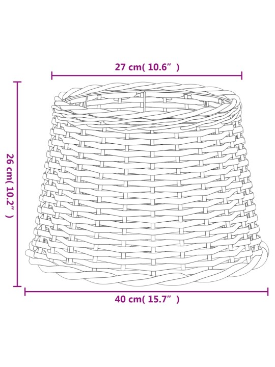 Lampunvarjostin ruskea Ø40x26 cm paju