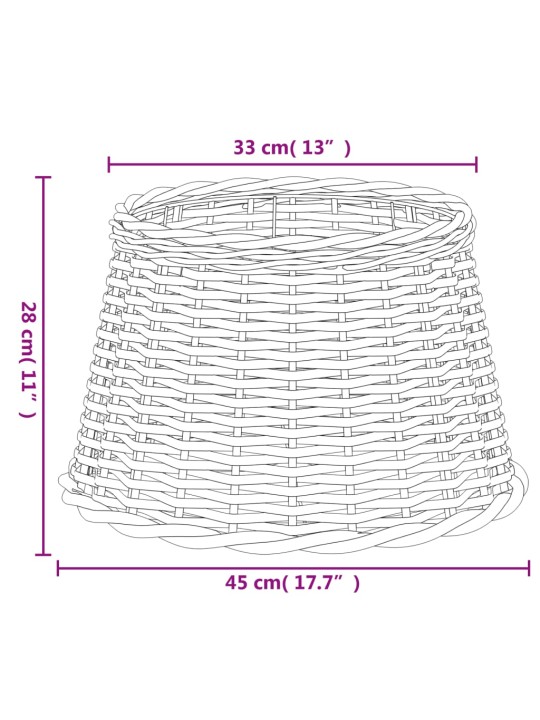 Lampunvarjostin ruskea Ø45x28 cm paju