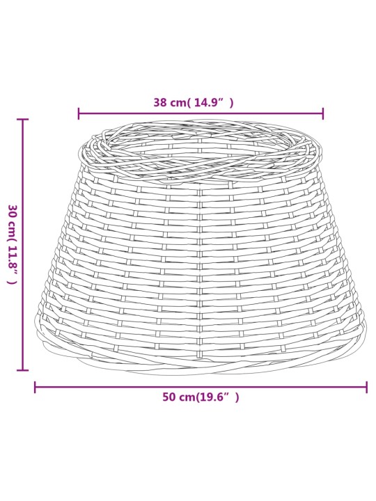 Lampunvarjostin ruskea ø50x30 cm paju