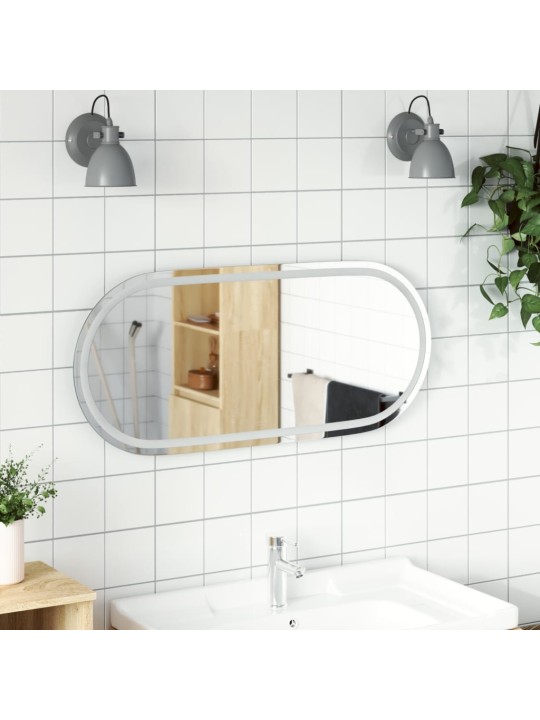 Kylpyhuoneen LED-peili 100x45 cm ovaali
