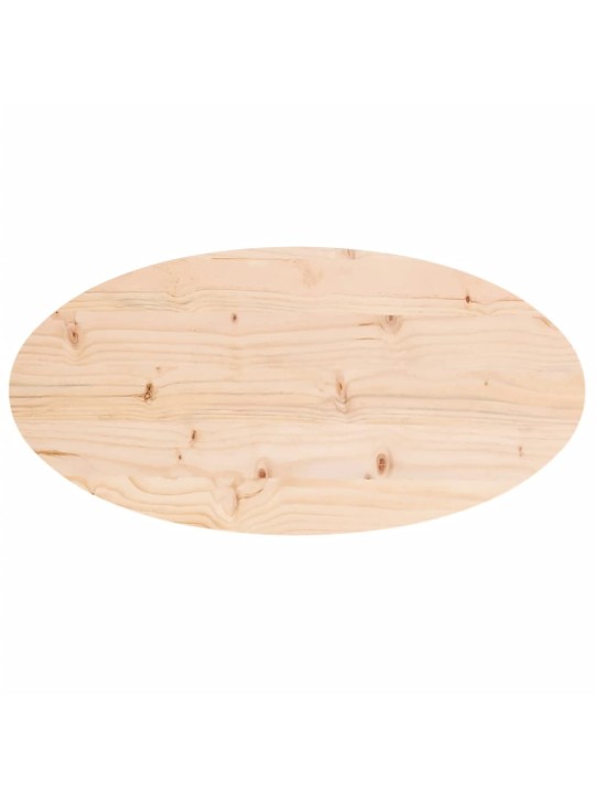 Pöytälevy 60x30x2,5 cm täysi mänty ovaali