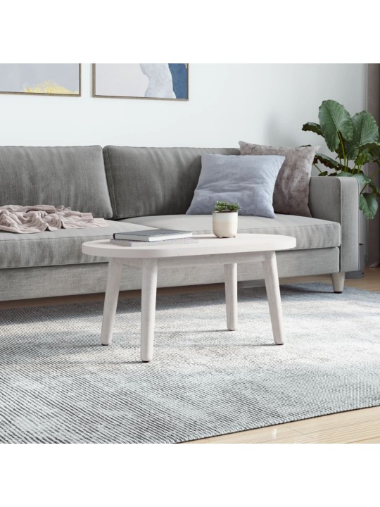 Pöytälevy valkoinen 80x40x2,5 cm täysi mänty ovaali