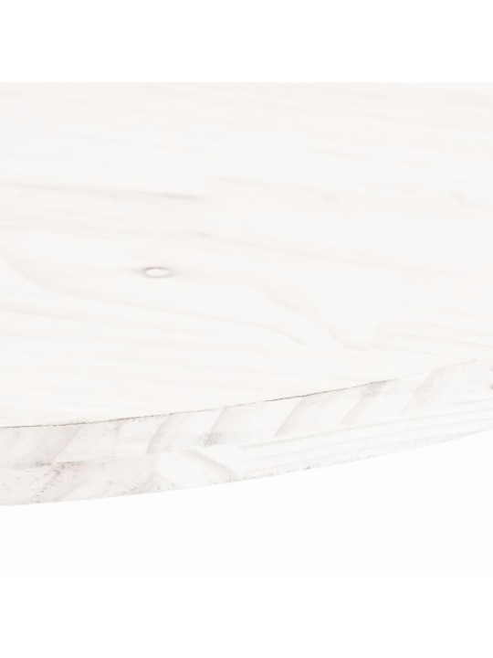 Pöytälevy valkoinen 80x40x2,5 cm täysi mänty ovaali