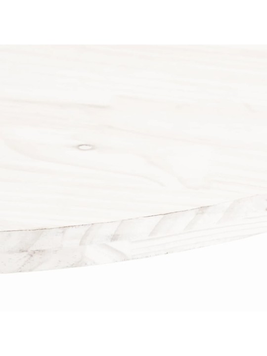 Pöytälevy valkoinen 90x45x2,5 cm täysi mänty ovaali