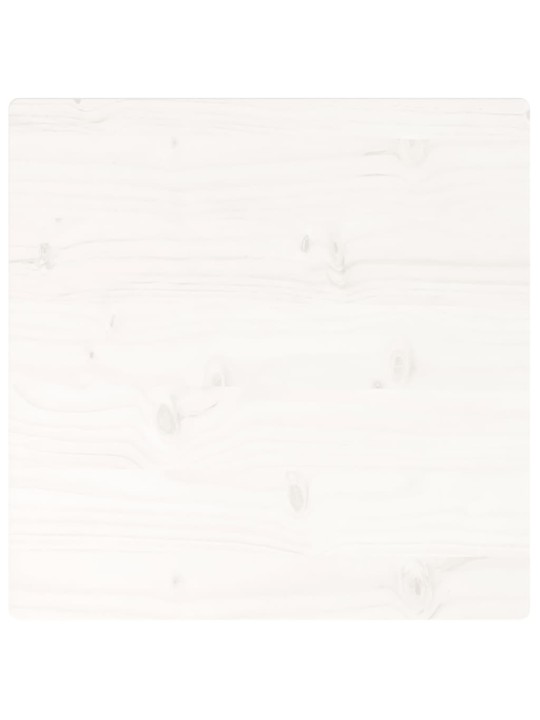 Pöytälevy valkoinen 50x50x2,5 cm täysi mänty neliö