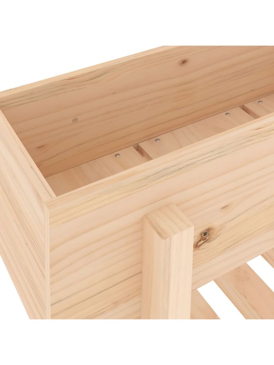 Korotettu kukkalaatikko 101x30x69 cm täysi mänty