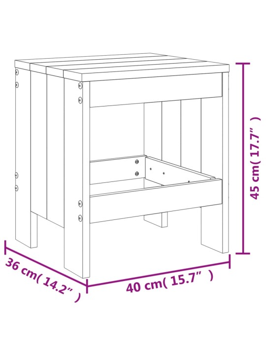 Puutarhajakkarat 2 kpl 40x36x45 cm täysi mänty