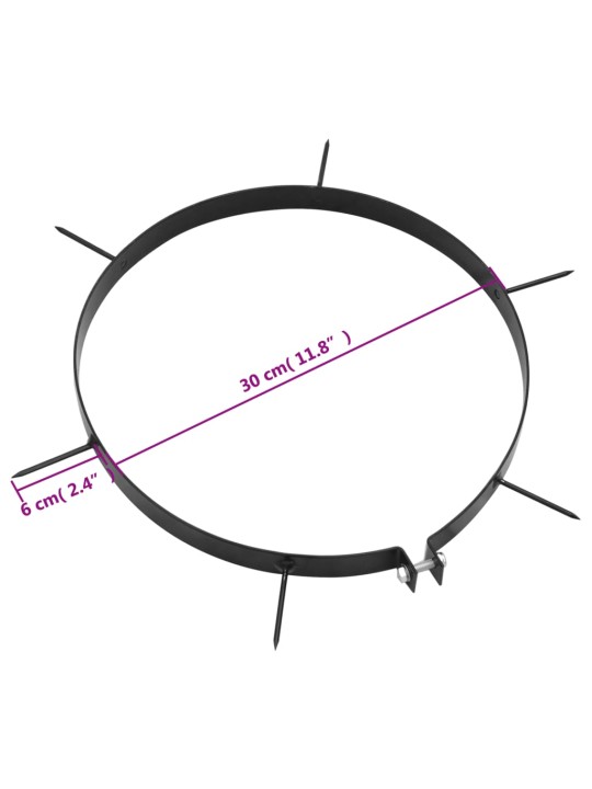 Nurmikon ilmaajapannat piikeillä 5 kpl Ø 30 cm rauta