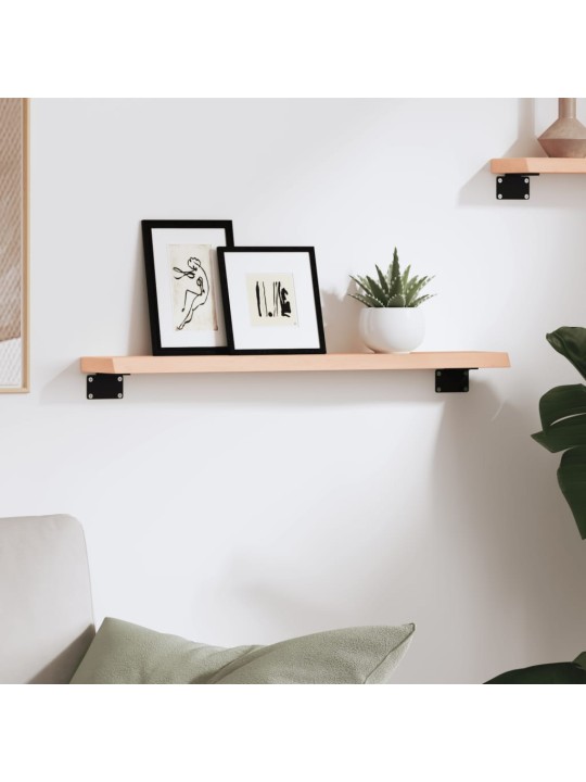 Seinähylly 60x10x2 cm käsittelemätön täysi tammi