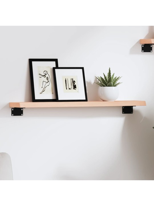 Seinähylly 60x10x2 cm käsittelemätön täysi tammi