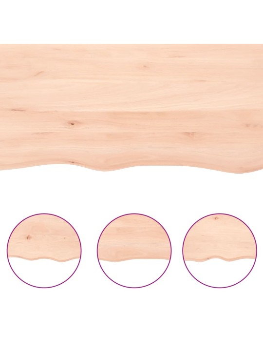 Seinähylly 60x50x(2-4) cm käsittelemätön täysi tammi