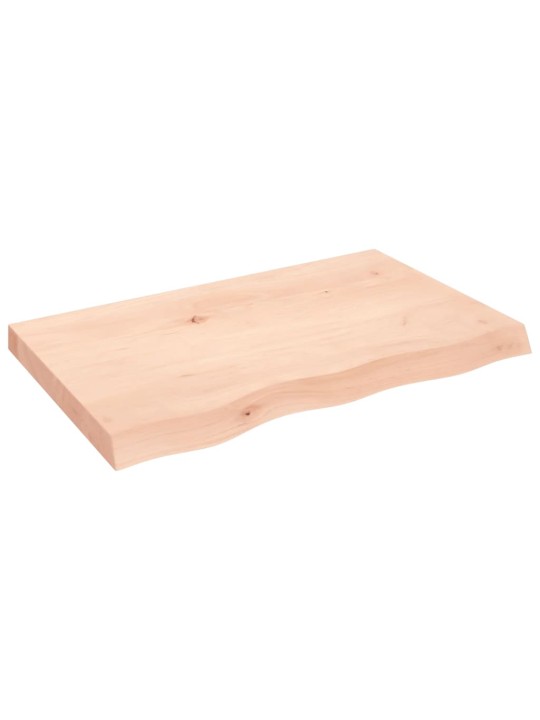 Seinähylly 80x50x(2-6) cm käsittelemätön täysi tammi