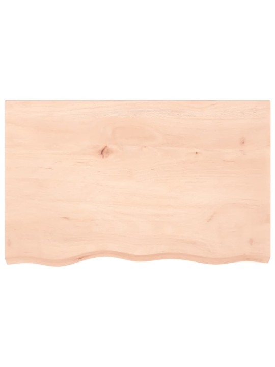 Seinähylly 80x50x(2-6) cm käsittelemätön täysi tammi