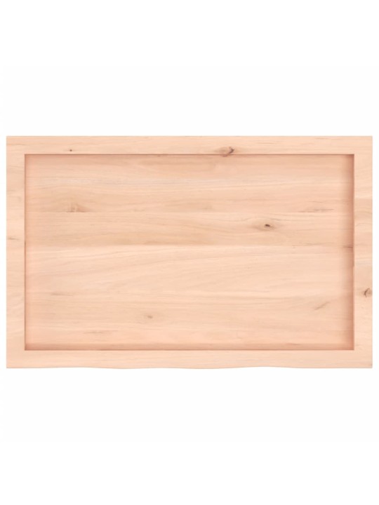 Seinähylly 80x50x(2-6) cm käsittelemätön täysi tammi
