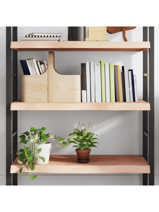 Seinähylly 80x50x(2-6) cm käsittelemätön täysi tammi