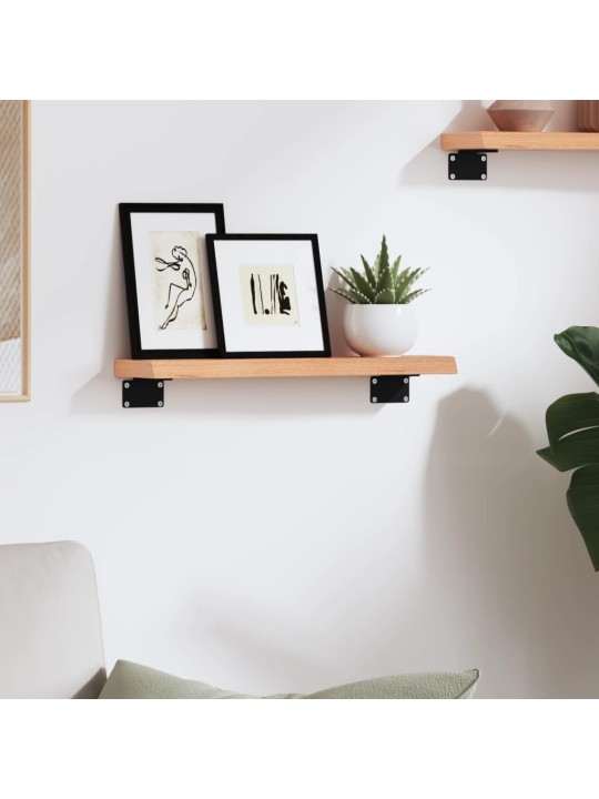 Seinähylly vaaleanruskea 40x10x2 cm käsitelty täystammi