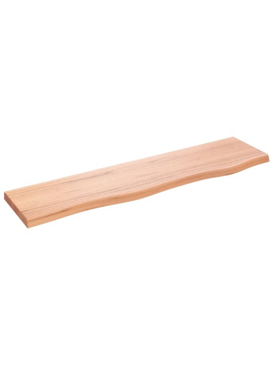 Seinähylly vaaleanruskea 80x20x2 cm käsitelty täystammi