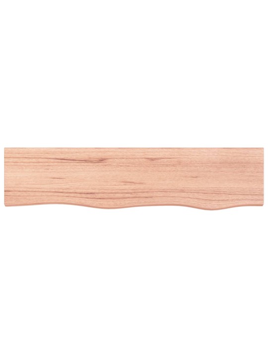 Seinähylly vaaleanruskea 80x20x2 cm käsitelty täystammi