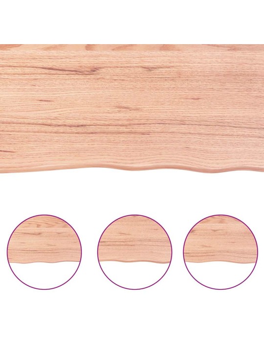 Pöytälevy ruskea 200x40x(2-4)cm käsitelty täystammi elävä reuna