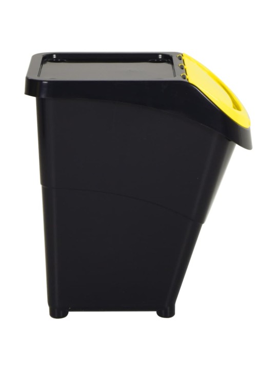 Pinottavat jäteastiat kansilla 3 kpl musta pp 120 l