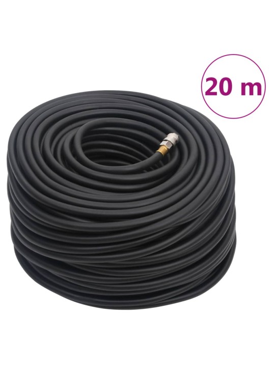 Paineilmaletku musta 0,6" 20 m kumi ja PVC