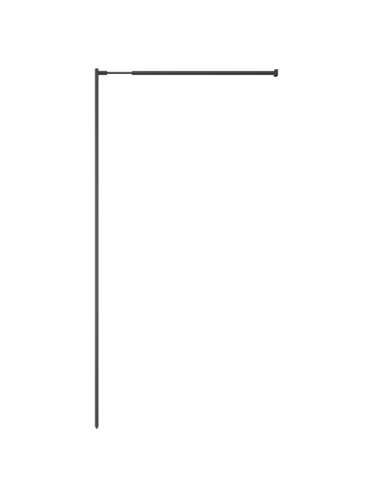 Suihkuseinäke hyllyllä musta 80x195 cm esg lasi ja alumiini