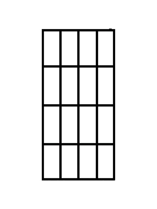 Suihkuseinäke hyllyllä musta 80x195 cm esg lasi ja alumiini