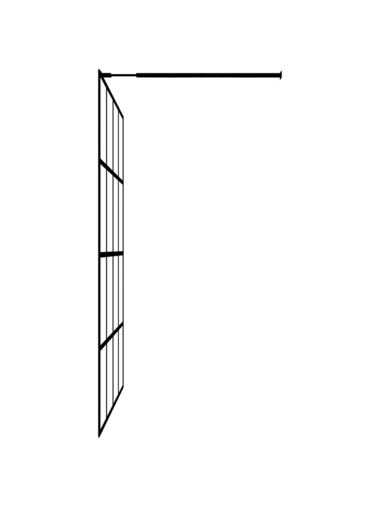Suihkuseinäke hyllyllä musta 80x195 cm esg lasi ja alumiini