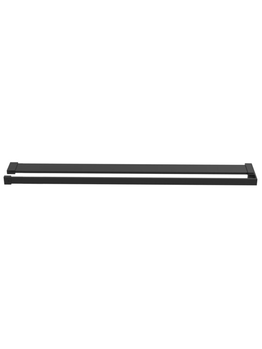Suihkuseinäke hyllyllä musta 80x195 cm esg lasi ja alumiini