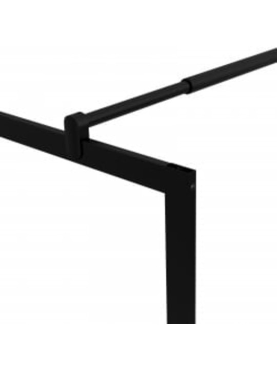 Suihkuseinäke hyllyllä musta 80x195 cm esg lasi ja alumiini