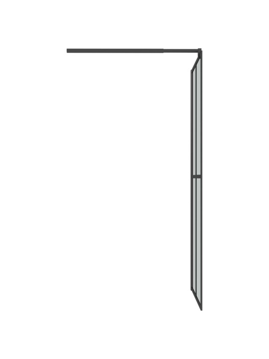 Suihkuseinäke hyllyllä musta 80x195 cm esg lasi ja alumiini