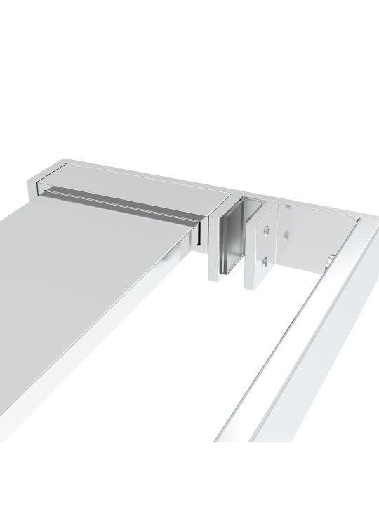 Suihkuseinäke hyllyllä kromi 90x195 cm ESG lasi ja alumiini