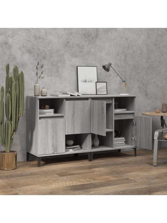 Senkit 2 kpl harmaa sonoma 60x35x70 cm tekninen puu