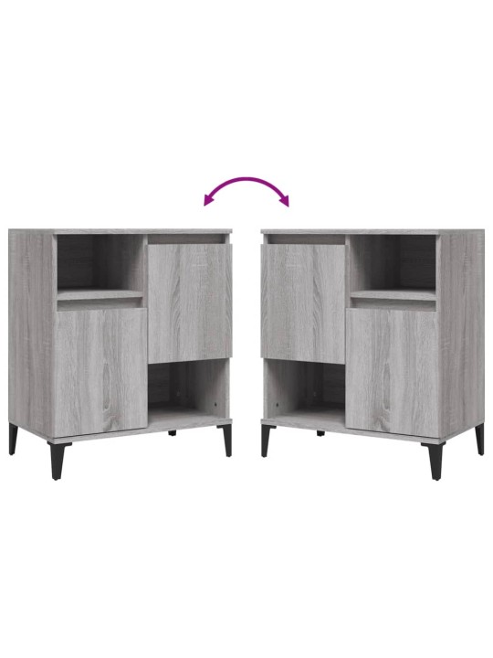 Senkit 2 kpl harmaa sonoma 60x35x70 cm tekninen puu