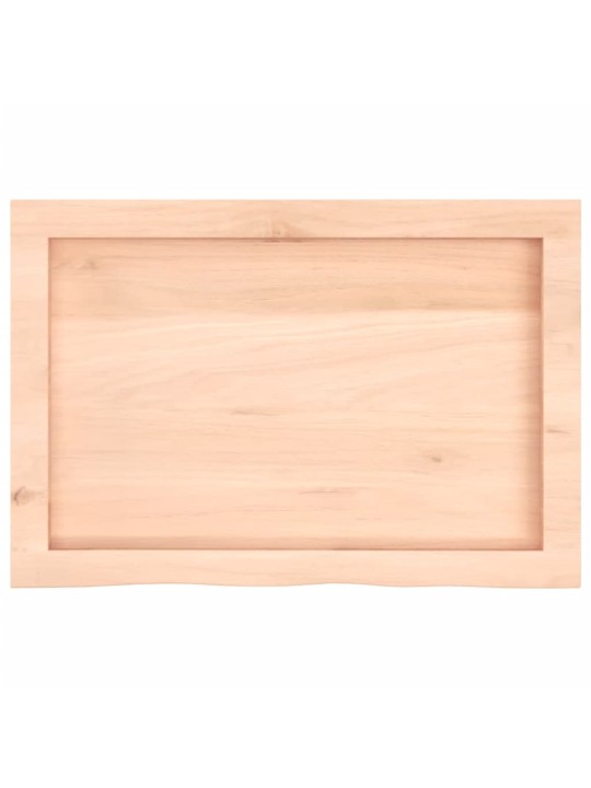 Kylpyhuoneen työtaso 60x40x(2-6) cm käsittelemätön täysi puu