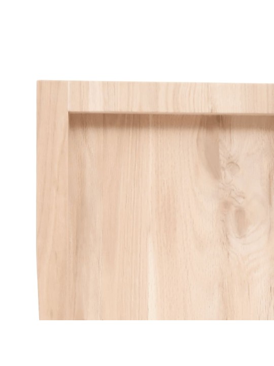 Kylpyhuoneen työtaso 60x40x(2-6) cm käsittelemätön täysi puu