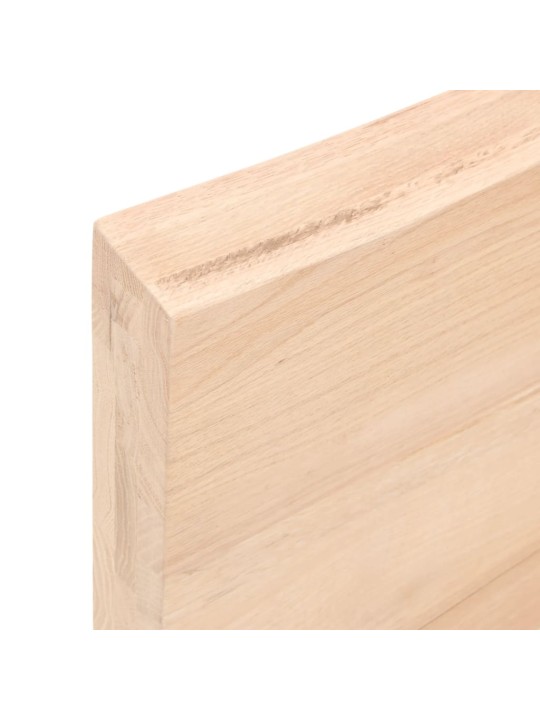 Kylpyhuoneen työtaso 60x40x(2-6) cm käsittelemätön täysi puu