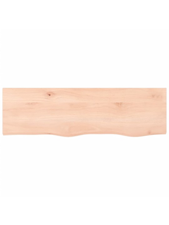 Kylpyhuoneen työtaso 100x30x2 cm käsittelemätön täysi puu